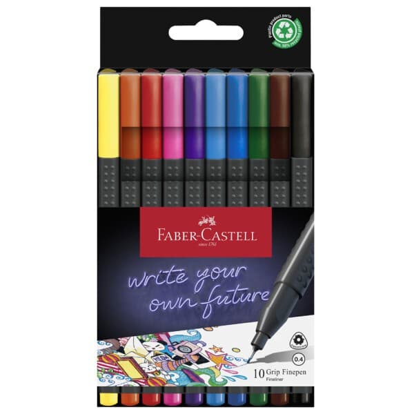 Faber-Castell Fineliner, 10er Etui – Müller