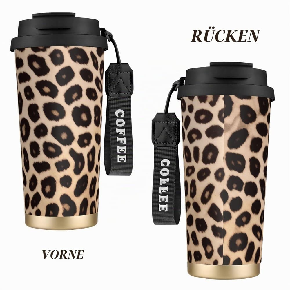 Kaffeebecher LEOPARD, 500 ml – Müller
