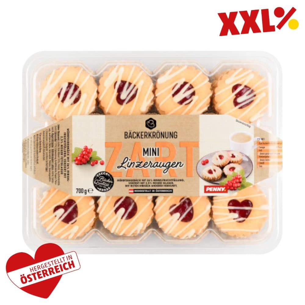 Bäckerkrönung Mini-Linzer Augen, 700 g – Penny