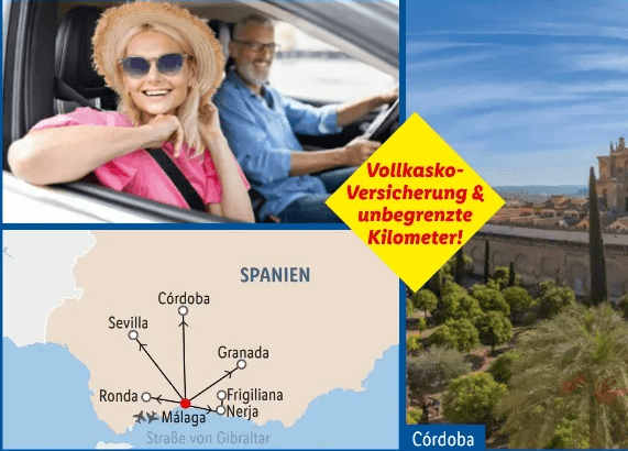 Spanien Andalusien mit dem Mietwagen – Hotel TRH Mijas, 8 Tage – Lidl Reisen