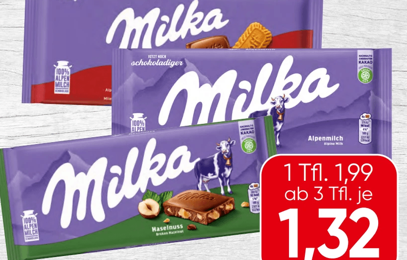 Milka Schokolade 85-100 g Angebot bei Spar