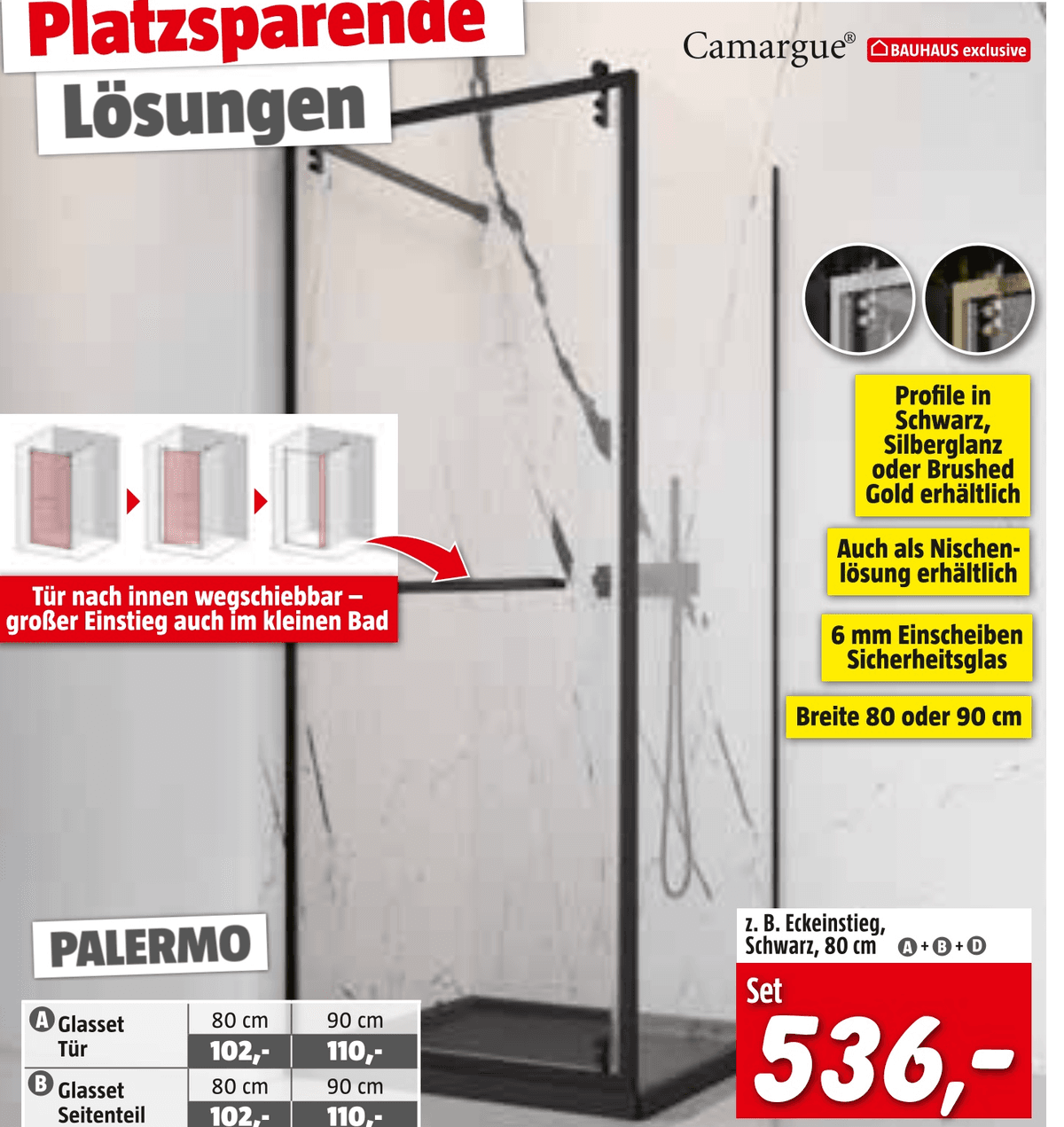 Eckdusche PALERMO Camargue – Bauhaus