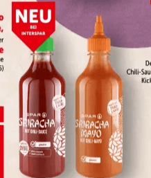 SPAR Asia Sriracha oder Sriracha Mayo, 450 ml – Interspar
