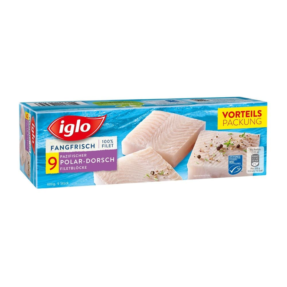 Iglo Garnelen, Polardorsch Natur XXL, Polardorsch paniert, Wildlachs Natur oder Kabeljau Natur 225 g - 600 g Angebot bei Maximarkt