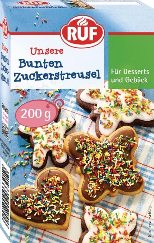 RUF Bunte Zuckerstreusel, 200 g – Norma