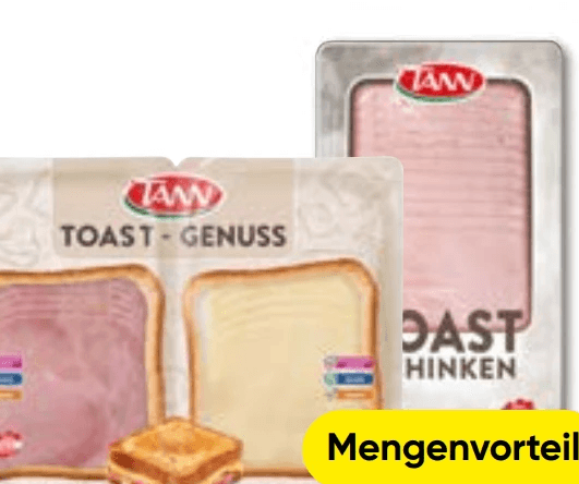 TANN Toastschinken oder Toastgenuss, 200 g – Eurospar