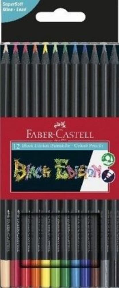 Faber-Castell Farbstifte Metallic Farben Black Edition 12er Etui Angebot bei Müller
