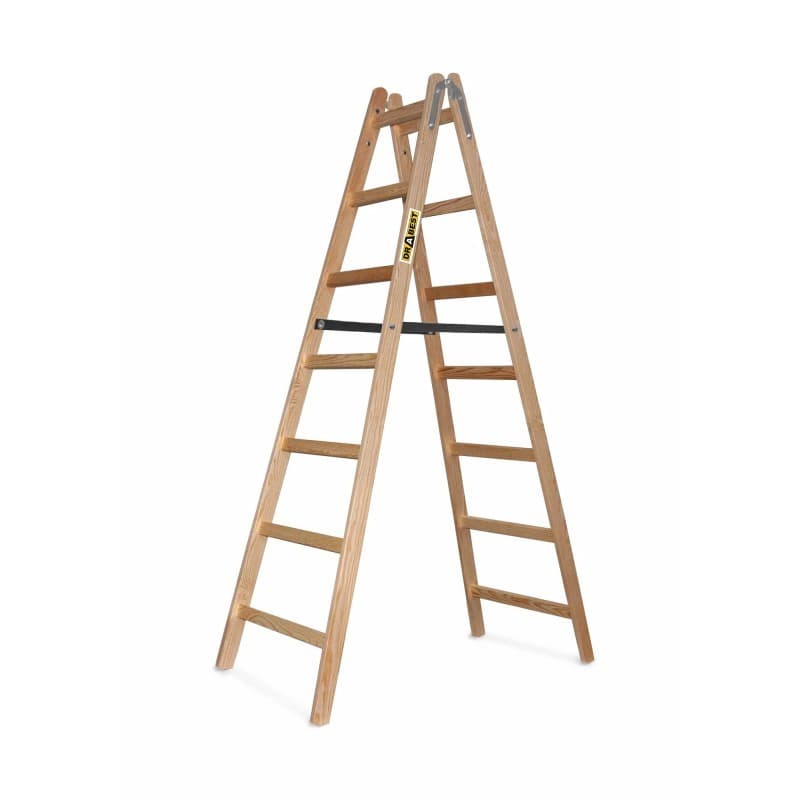Holzleiter, 7 Tritte, 219 cm – Zgonc