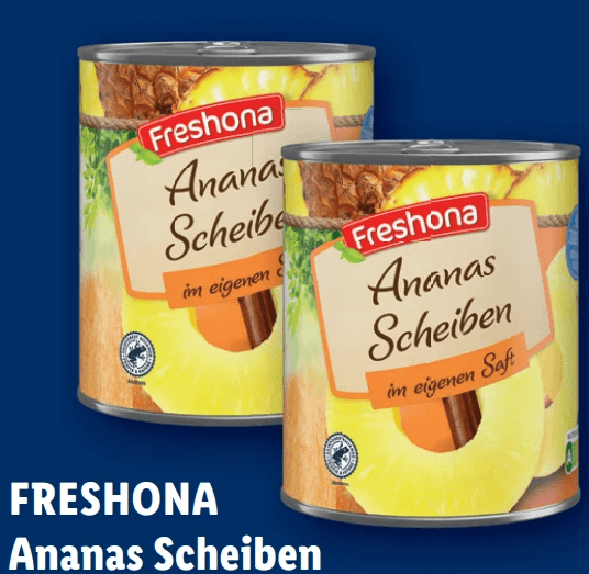 Freshona Ananas Scheiben, 850 ml – Lidl