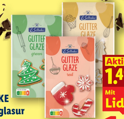 Glitzerglasur, 80 g Belbake – Lidl