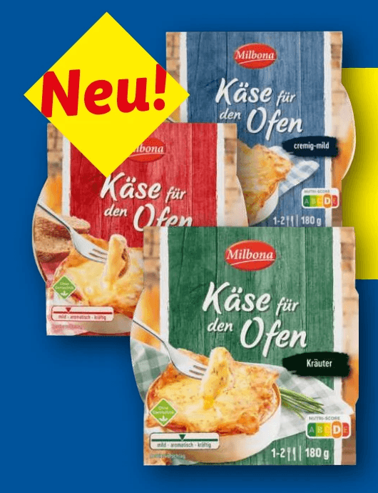 Milbona Käse für den Ofen, 180 g – Lidl