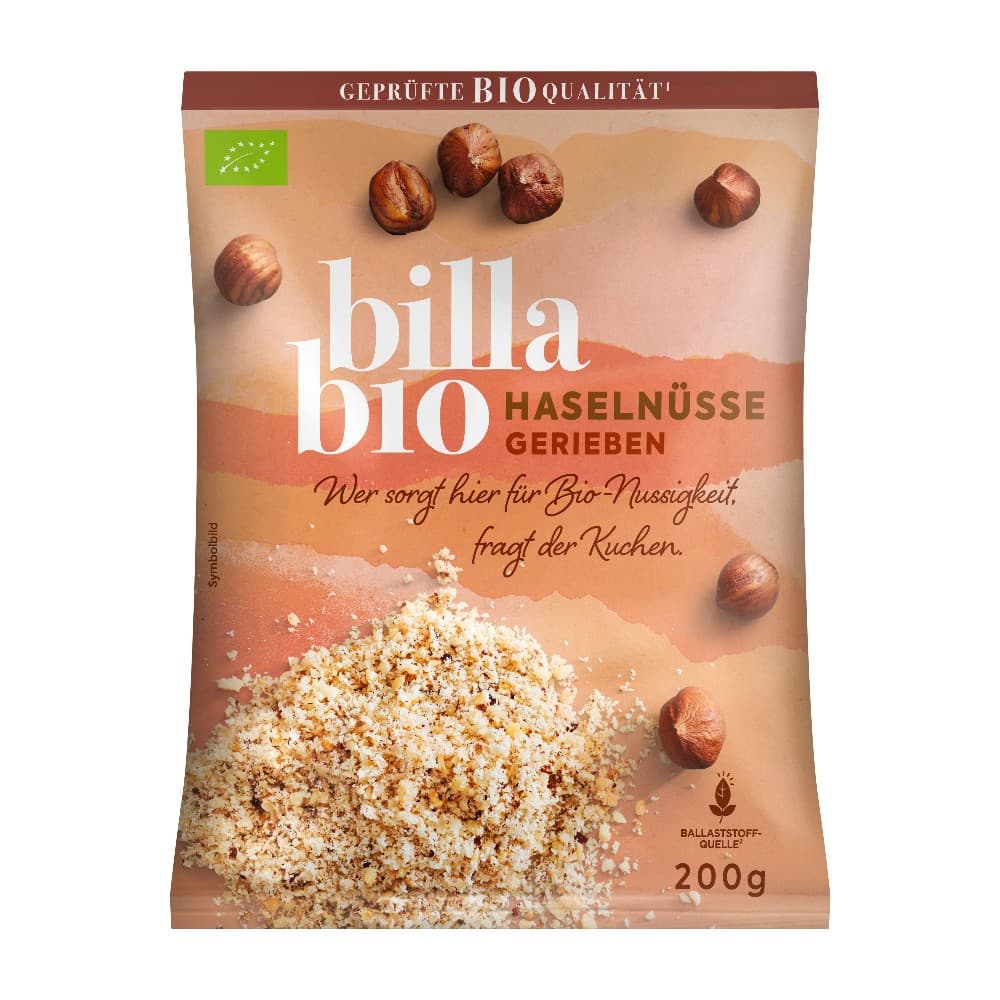billa bio Haselnüsse gerieben, 200 g – Adeg