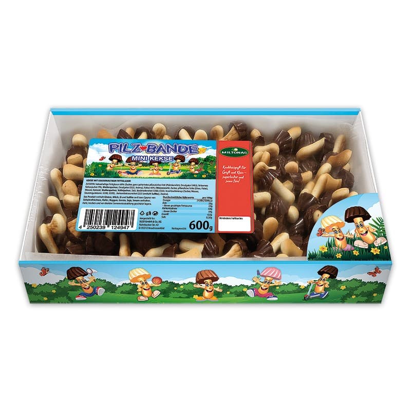 Mini Kekse XXL, 600 g PILZ BANDE MILTONAS – Norma