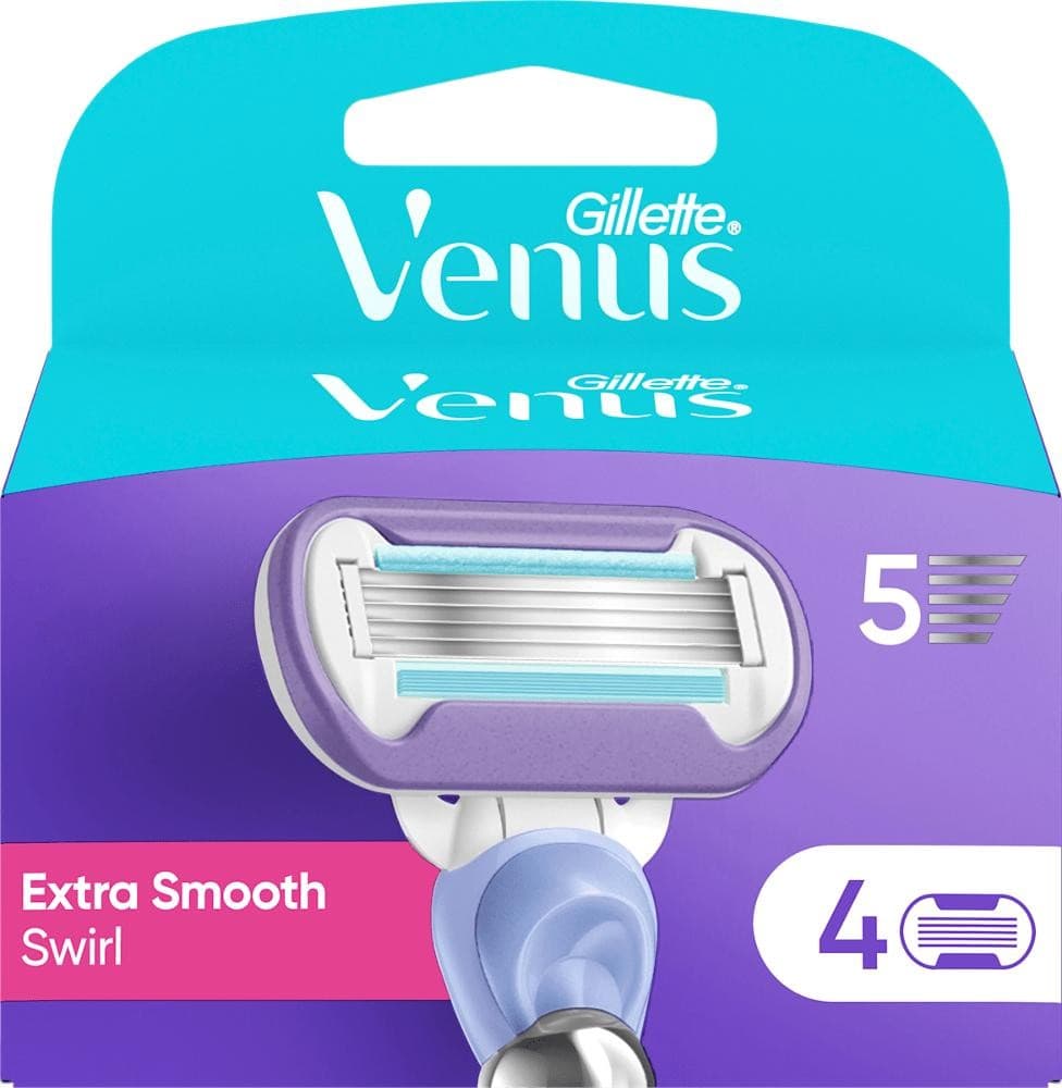 Extra Smooth Rasierklingen Swirl, 4 Stk. GILLETTE VENUS – Dm