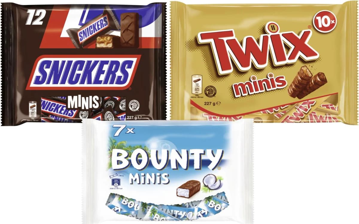 Snickers, Twix, Bounty oder Milky Way Minis, 227 g – Spar