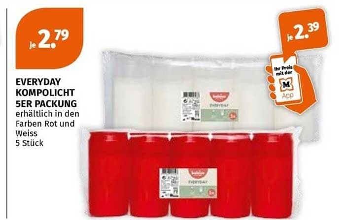 Everyday Kompolicht 5er Packung, 5 Stück – Müller