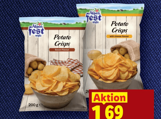 Alpenfeststyle Chips, 200 g – Lidl