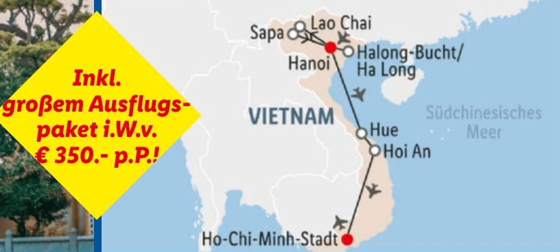 Faszinierendes Vietnam Rundreise, 17 Tage – Lidl Reisen