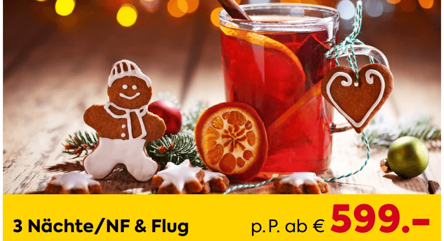 Riga Weihnachtsmarkt, 3 Nächte Monika Centrum Hotel – Billa Reisen