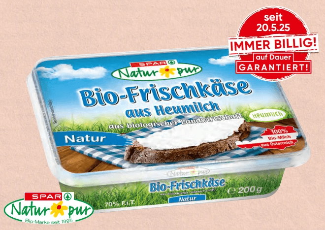 Natur pur Bio-Frischkäse aus Österreich, 200 g – Spar