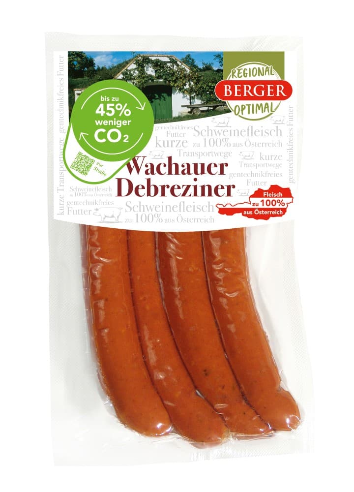 Wachauer Frankfurter, Debreziner oder Wellness Frankfurter, 240 g – Interspar