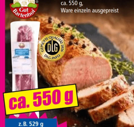 Schweine Filet, ca. 550 g Gut Bartenhof – Norma