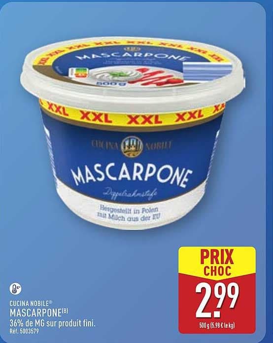 Mascarpone, 500 g CUCINA – Hofer