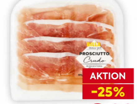 BILLA immer gut Prosciutto Crudo, 100 g Packung – Billa