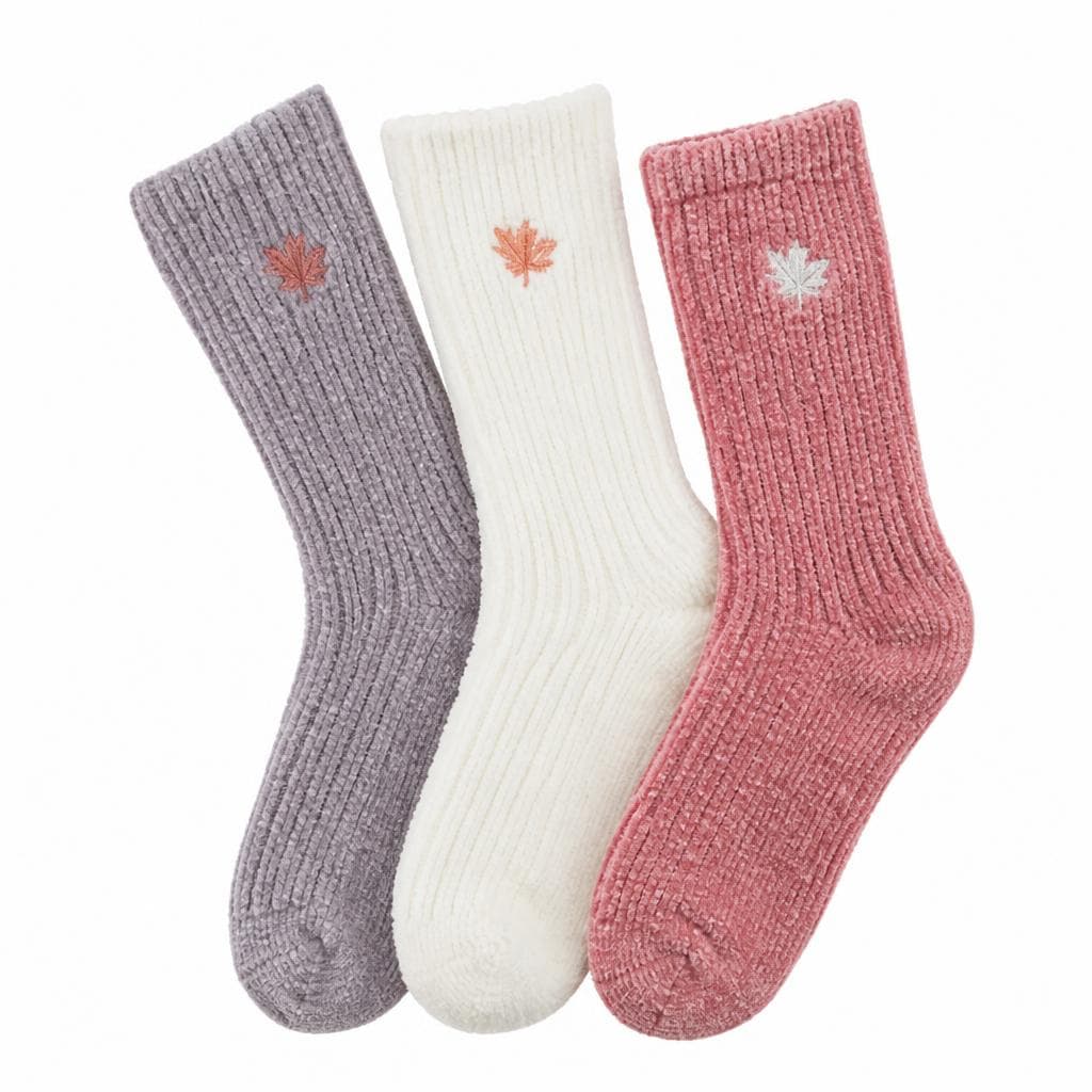Chenille-Rippsocken, 3 Paar ElleNor – Norma