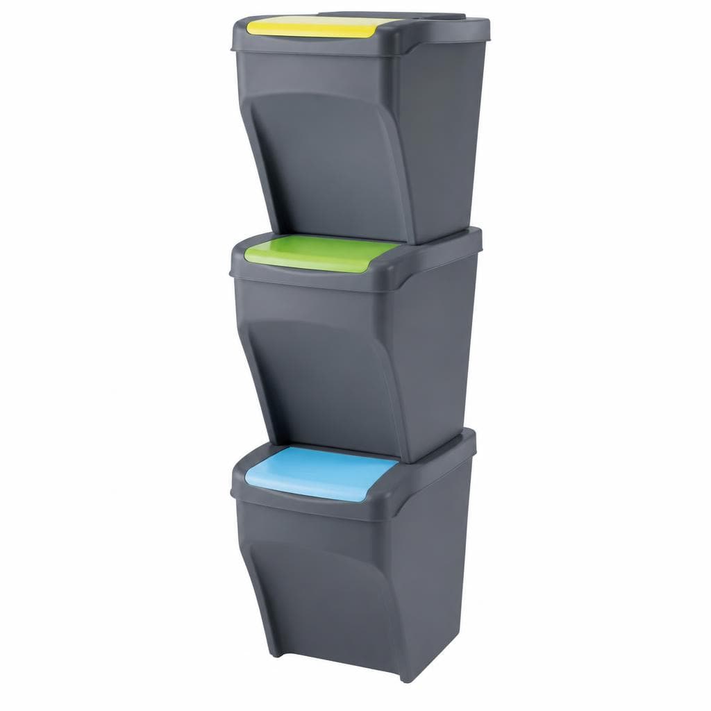 Mülleimer-Set, 3 x 25 Liter – Zgonc