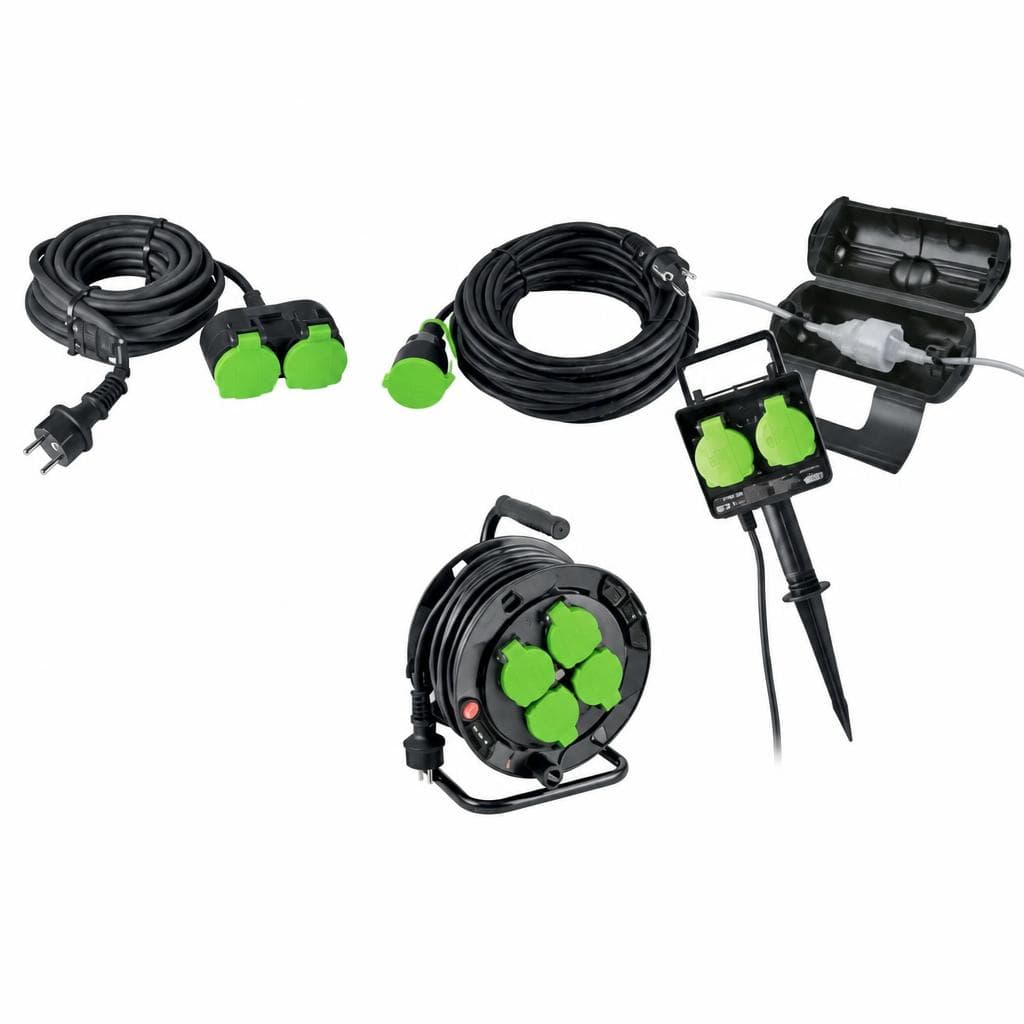 Outdoor-Elektrozubehör (Kabelschutzbehälter, 4-Wege-Steckdose, 2-Wege-Verlängerungskabel, Verlängerungskabel oder Kabeltrommel) – Penny