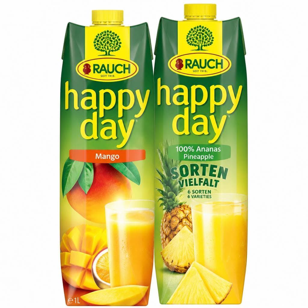 Happy Day Spezialitäten, 1-Liter-EINWEG-Packung Rauch Happy Day – Interspar