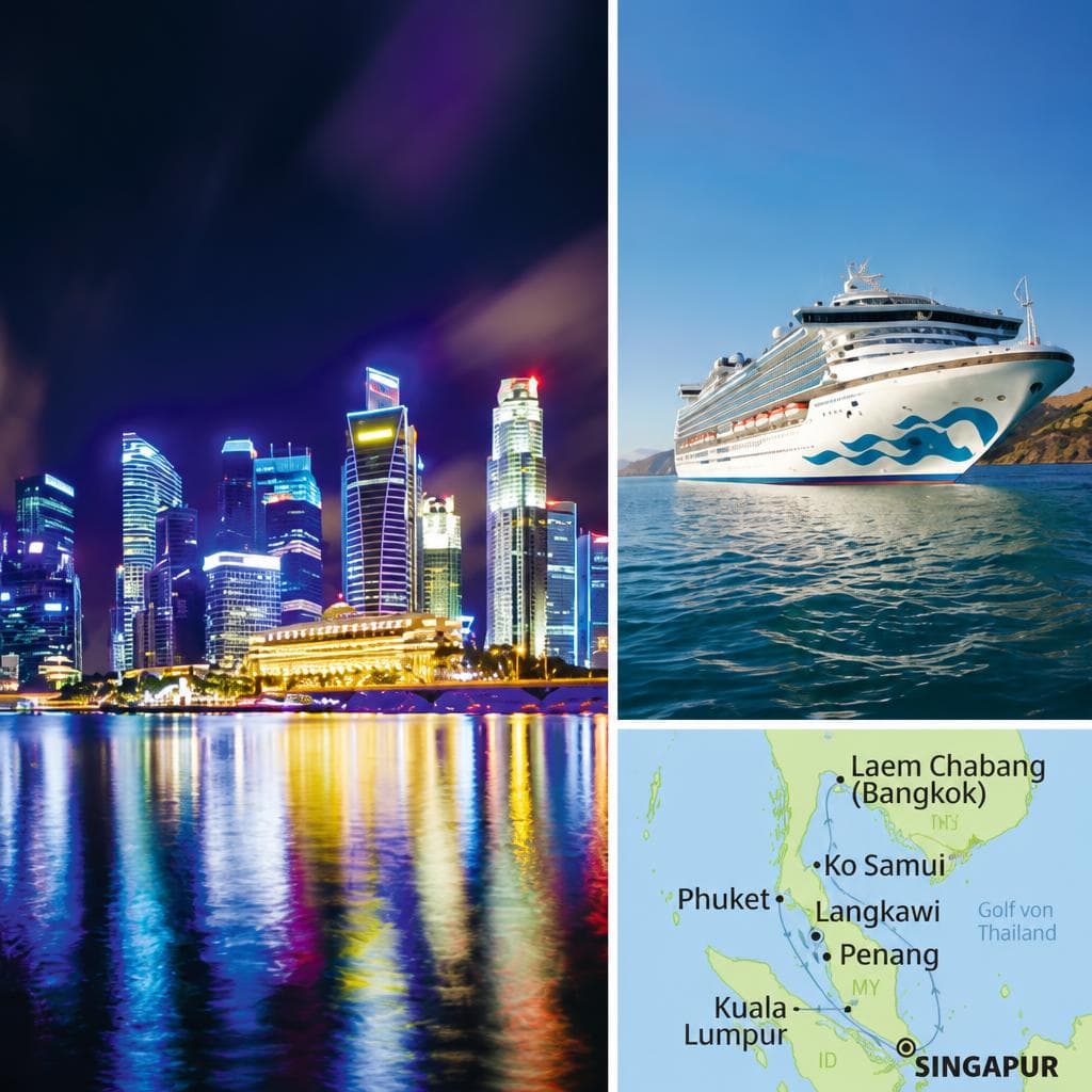 Südostasien & Silvester in Singapur 18 Tage Hotel & Diamond Princess Angebot bei Hofer