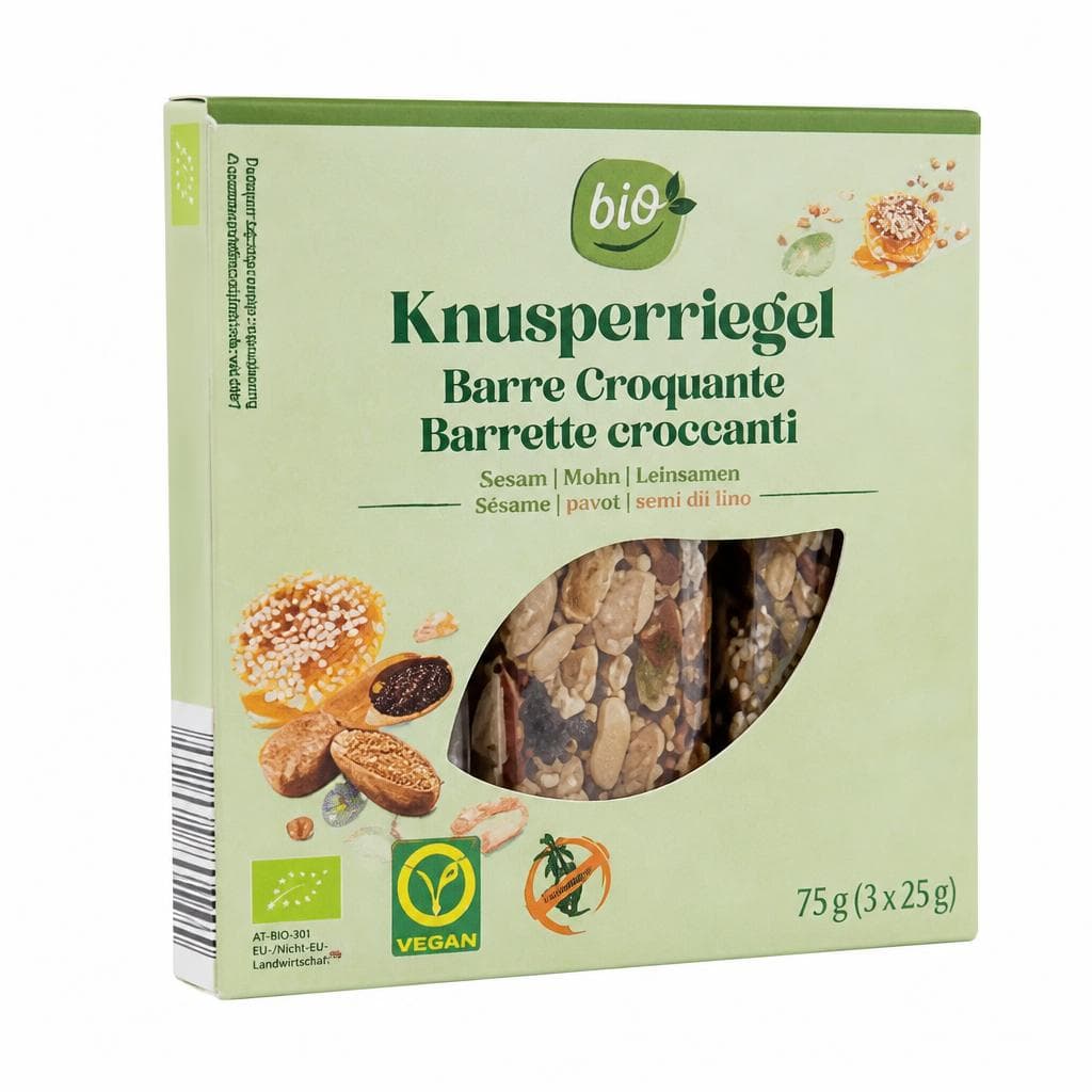 Bio-Knusperriegel, 75 g – Hofer
