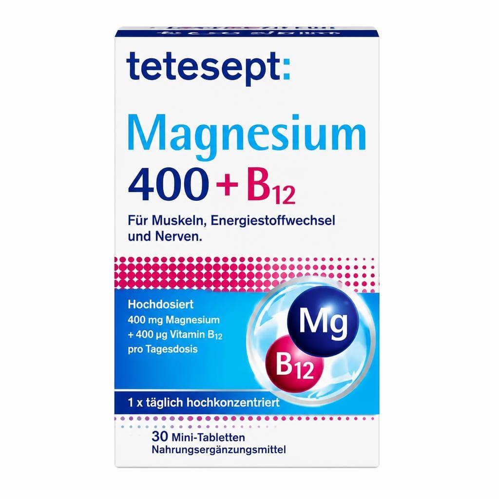 Magnesium 400 + B12, 30 Stück (25,8 g) – Norma