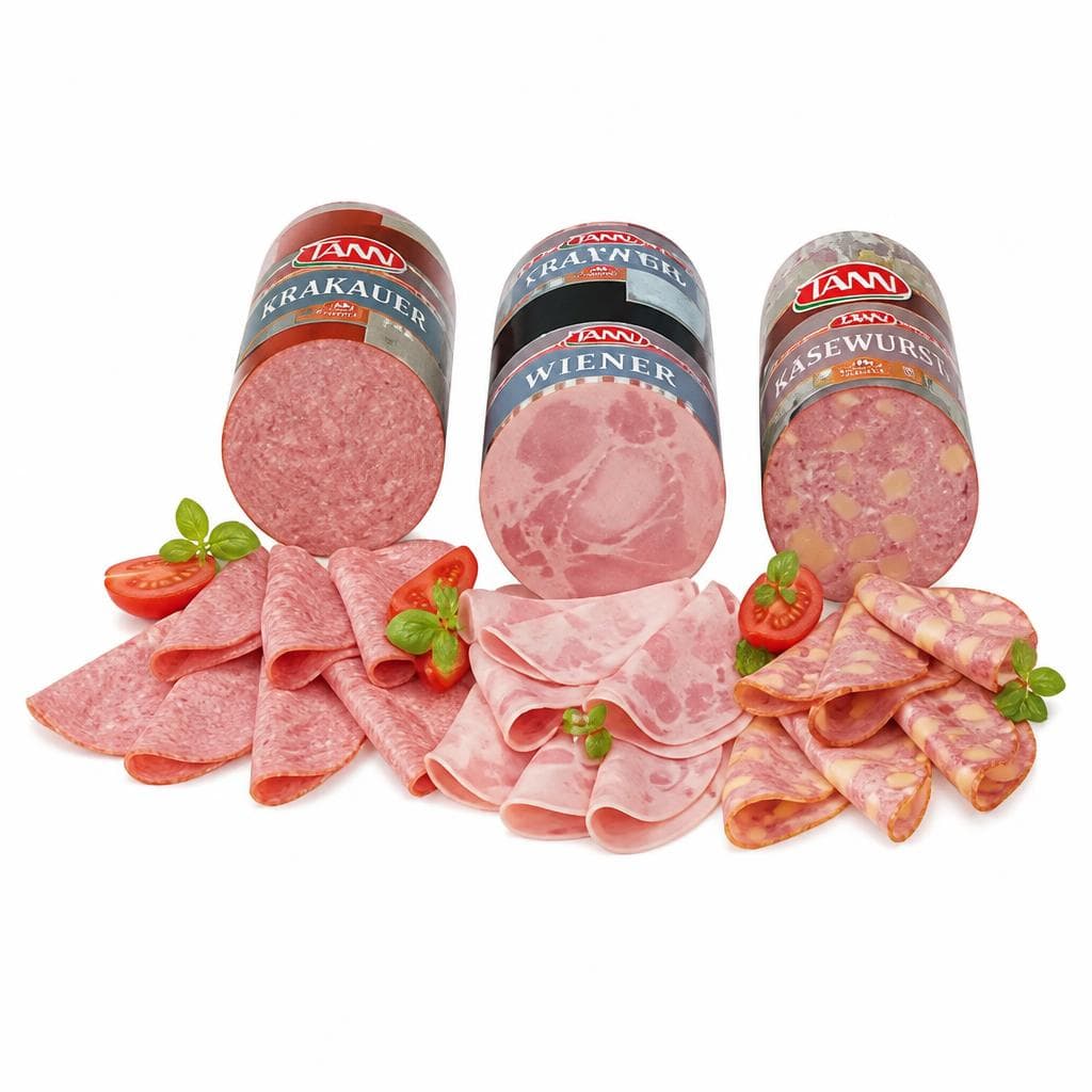 Tann Käsewurst, Krakauer oder Wiener Wurst, 100 g – Eurospar