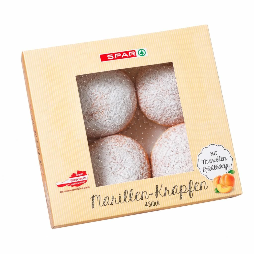 SPAR Marillen-Krapfen, 4er, 280 g – Spar