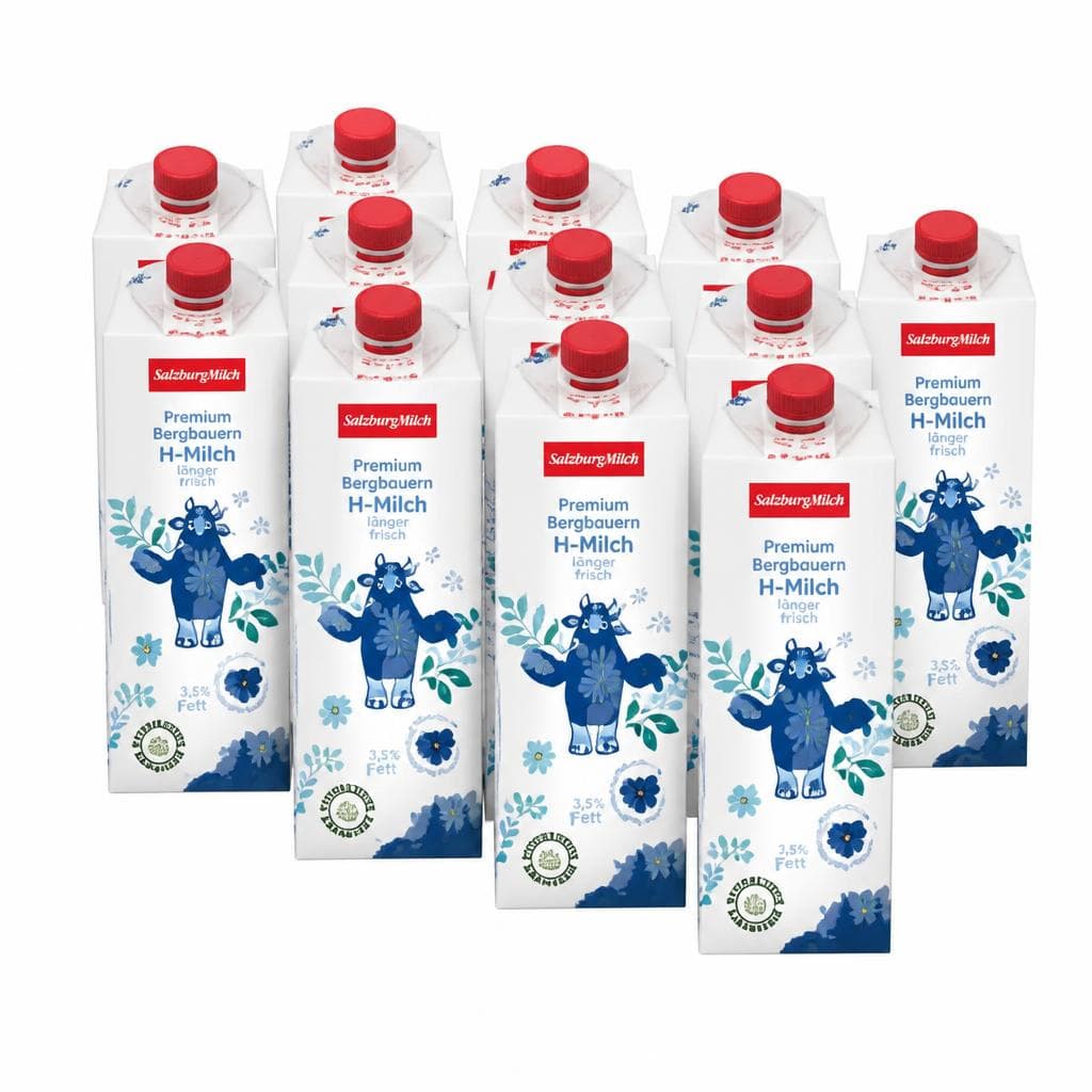 Premium Bergbauern H-Milch, 1 Liter Salzburgmilch – Maximarkt