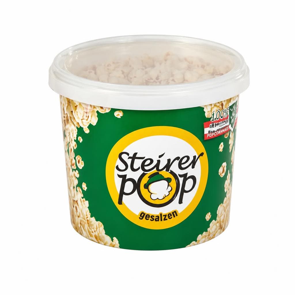 Steiermark Popcorn Eimer salzig, 185 g – Eurospar
