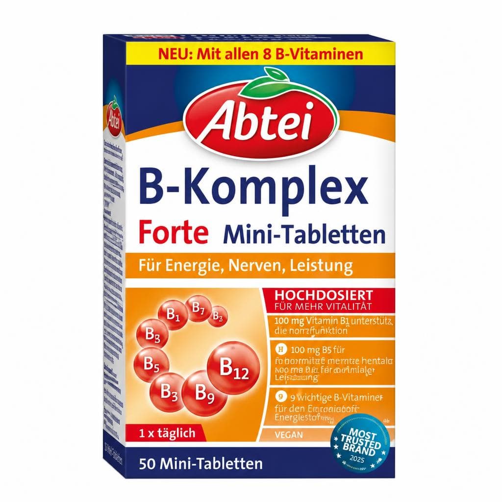 Abtei B-Komplex Forte Mini-Tabletten, 50 Stk. – Dm