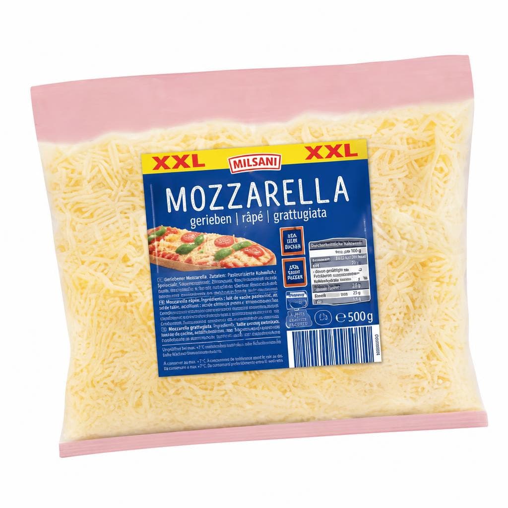 Milsani XXL Mozzarella gerieben, 500 g – Hofer