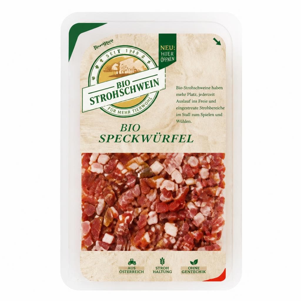 Bio-Speckwürfel vom Bio-Strohschwein, 90 g Ja! Natürlich – Billa Plus