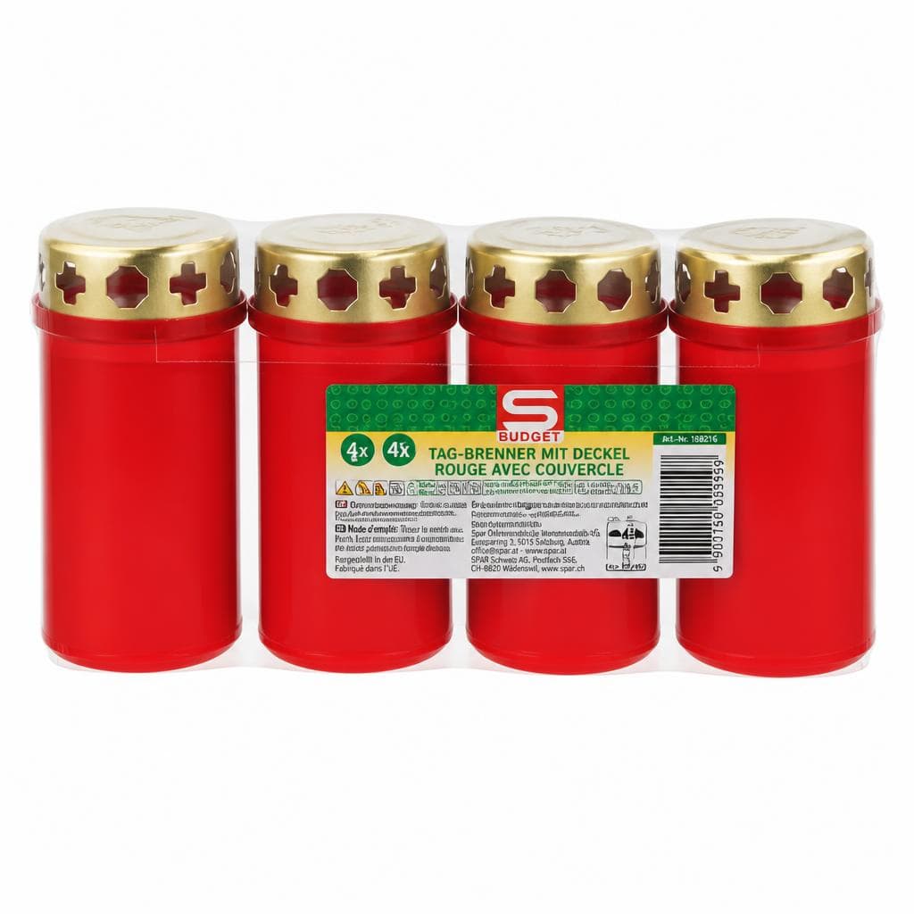 S-Budget Tag-Brenner mit Deckel, 5er-Packung – Maximarkt