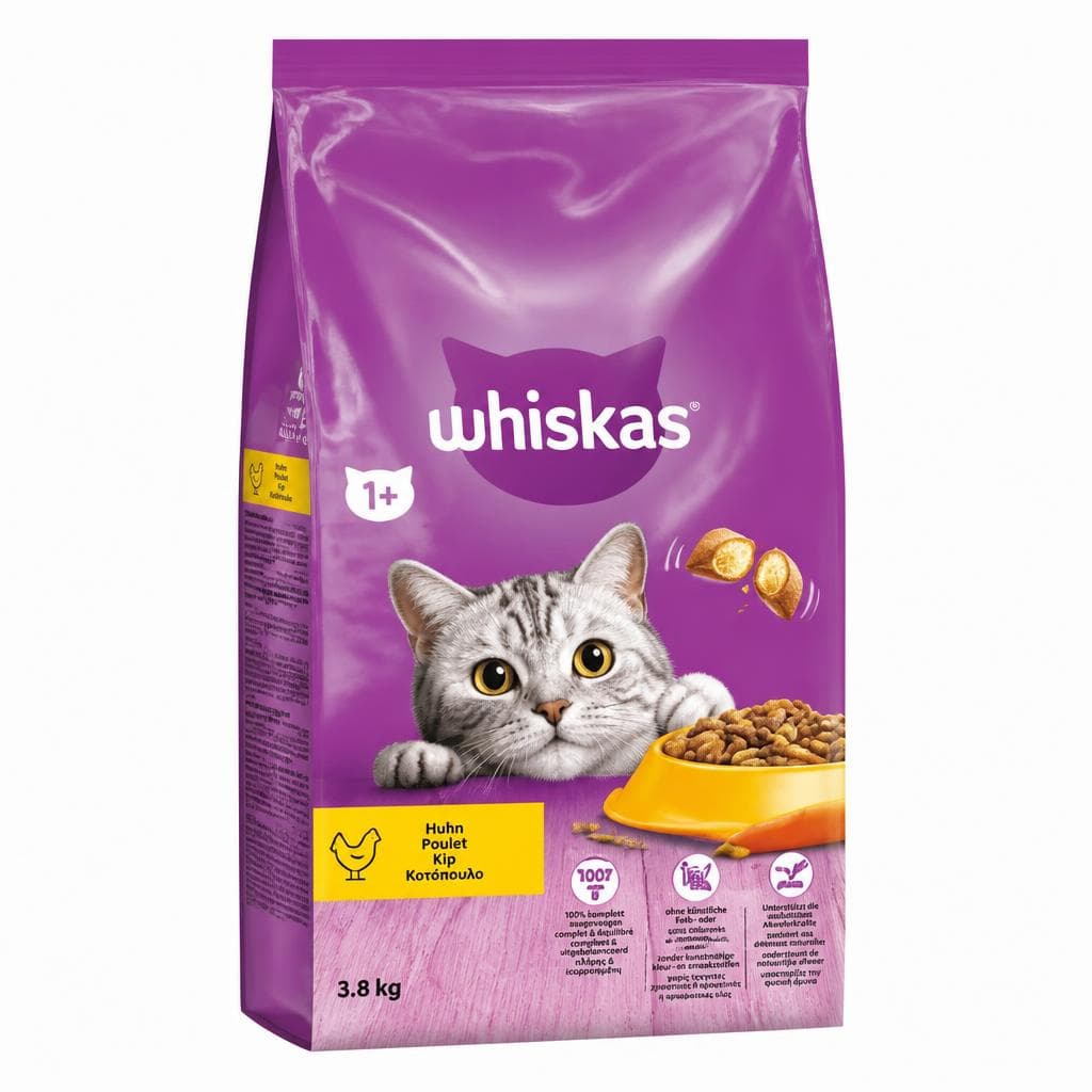 Katzen-Trockenfutter, je 3,8 kg Whiskas – Norma