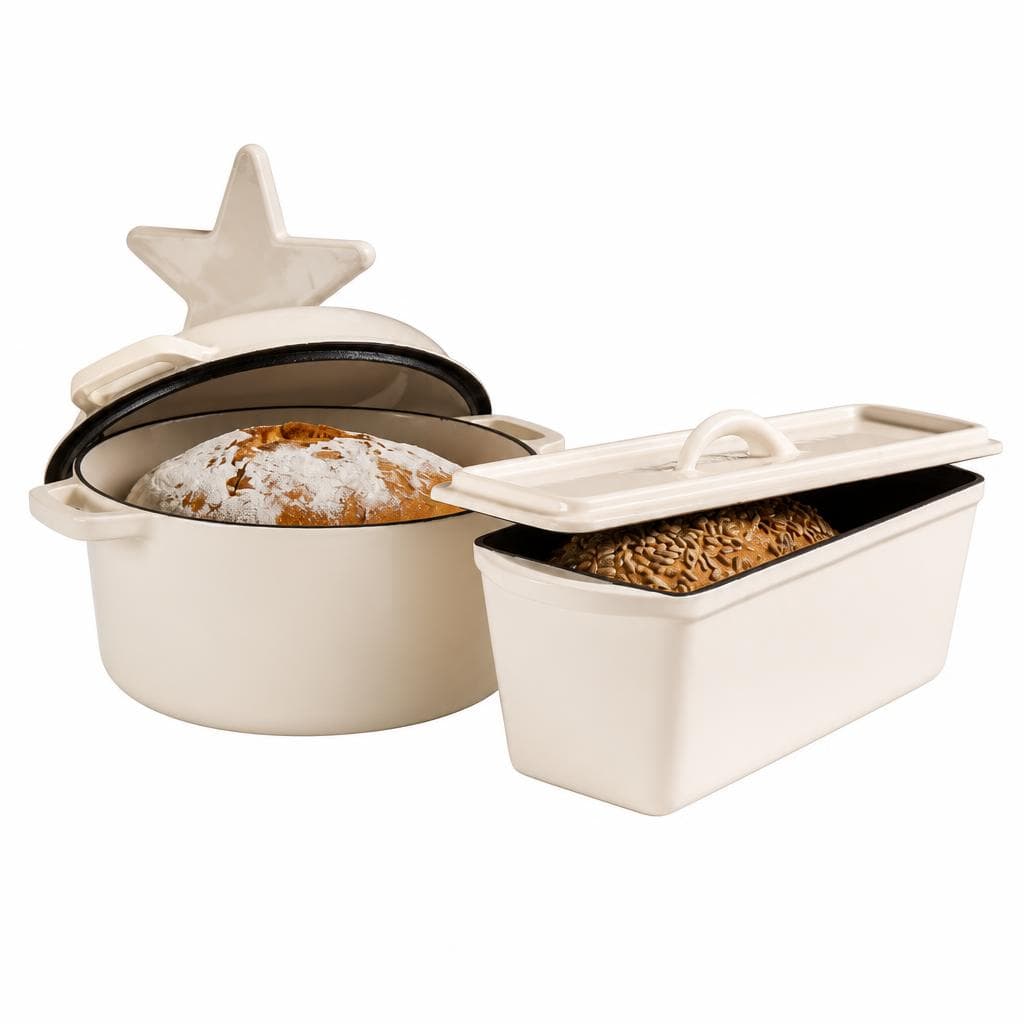 SD Emaillierter gusseisener Brotbacktopf mit Deckel oder emaillierte Brotback-Kastenform – Interspar
