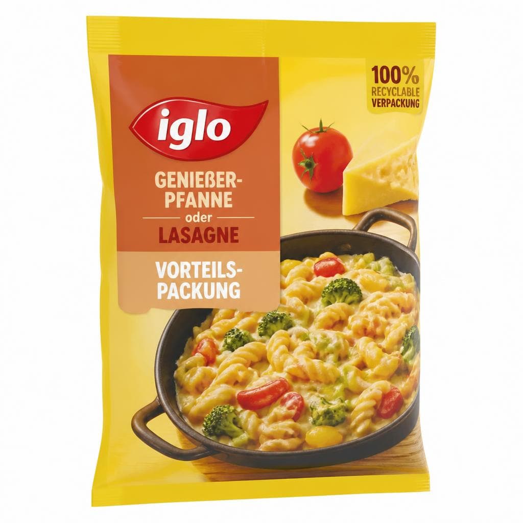Iglo Genießerpfanne od. Lasagne Vorteilspackung, 500 g-700 g – Billa