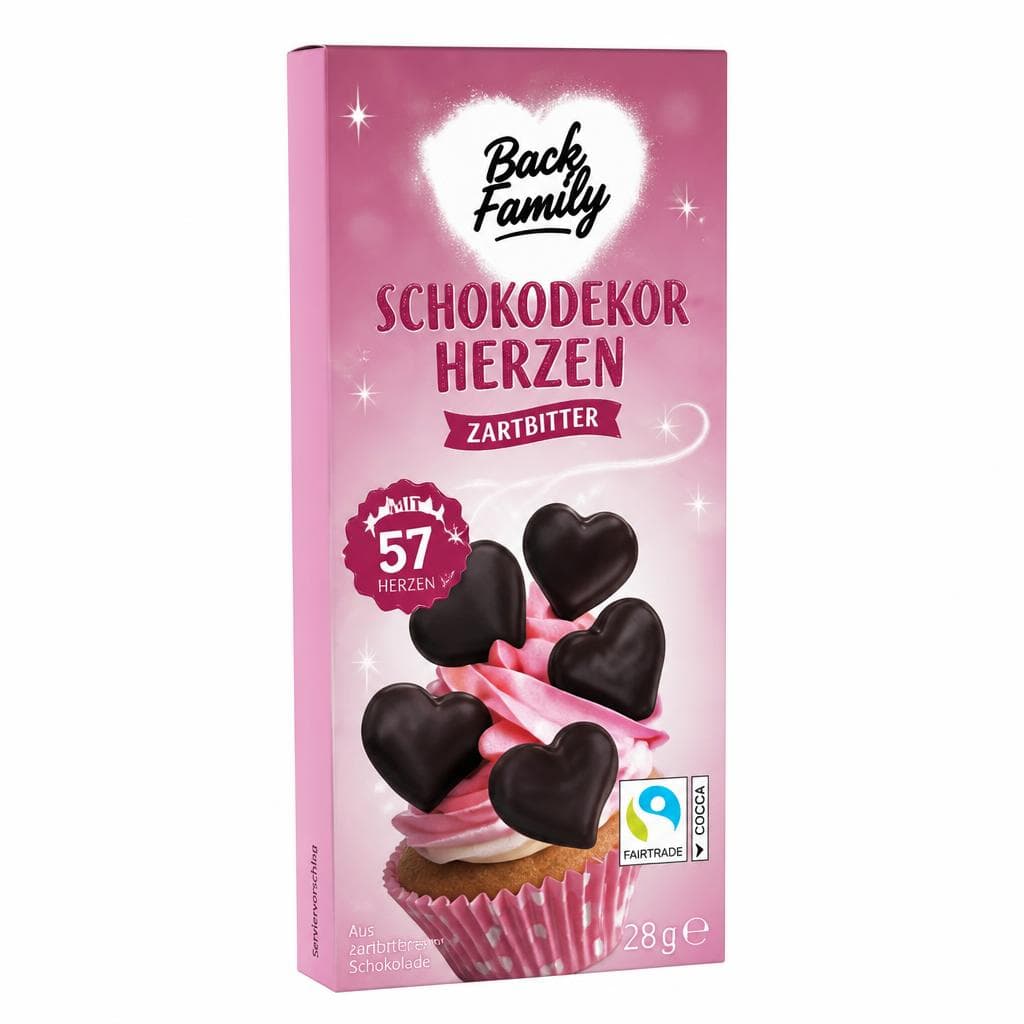 Schokodekor, 28/26/16/15 g Back Family – Hofer