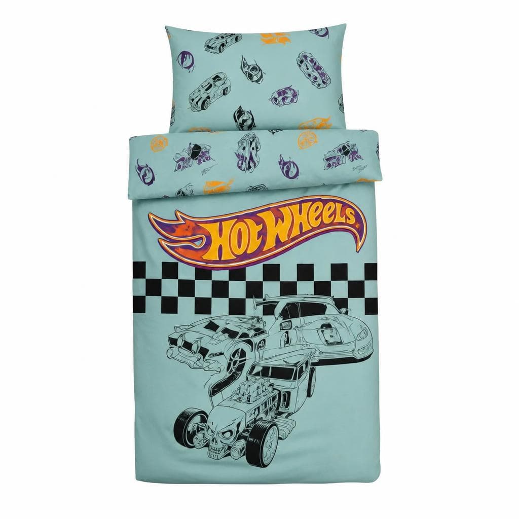 Kinder-Bettwäsche, Polster: 70 x 90 cm, Tuchent: 140 x 200 cm Barbie/Hot Wheels/Minecraft – Hofer