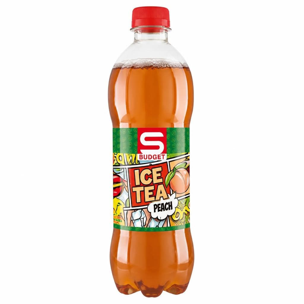 S-Budget Eistee Pfirsich oder Zitrone, 0,5 Liter – Spar