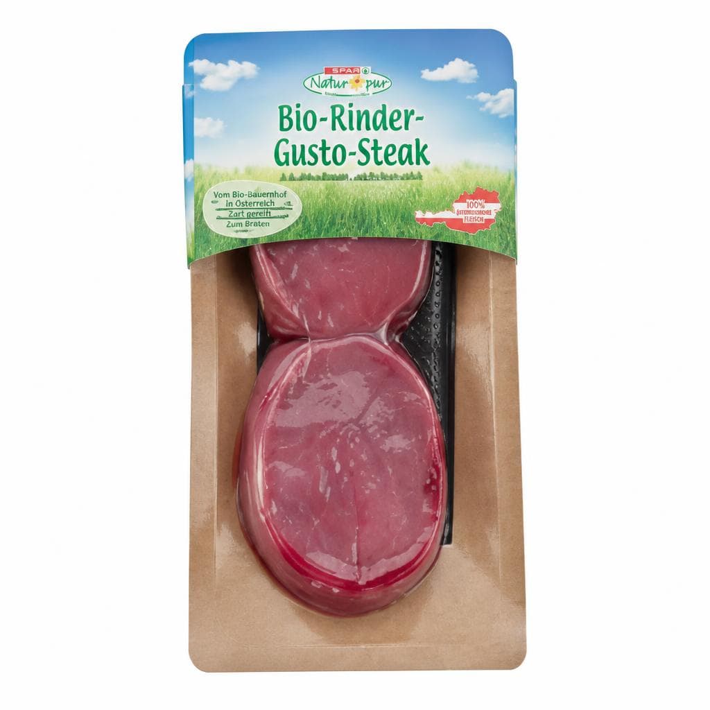 Bio-Rinder-Gusto-Steak ca. 350-g-Packung Natur Pur Angebot bei Spar